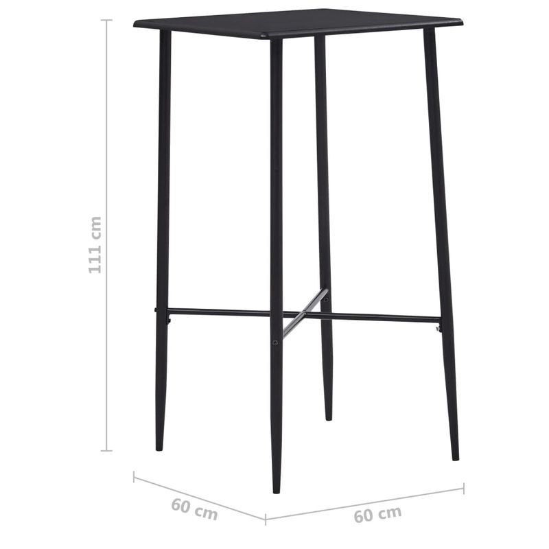 Casa si Gradina - Mobilier - Seturi de mobilier - Seturi bucatarie - Set mobilier de bar, 3 piese, negru, plastic - Infinity.ro