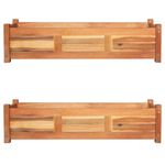 Casa si Gradina - Gradinarit si plante - Plante si ghivece - Ghivece si suporturi - Straturi inaltate de gradina, 2 buc, 100x30x25 cm, lemn acacia - Infinity.ro