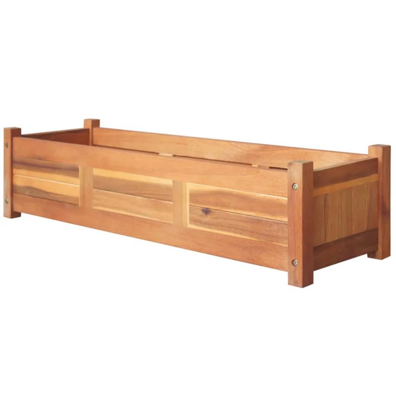 Casa si Gradina - Gradinarit si plante - Plante si ghivece - Ghivece si suporturi - Straturi inaltate de gradina, 2 buc, 100x30x25 cm, lemn acacia - Infinity.ro