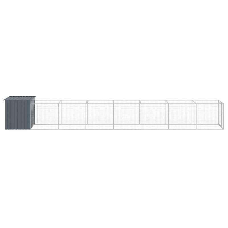 Petshop - Accesorii petshop - Culcusuri si custi - Custi interior si exterior - Cusca caine cu tarc antracit 110x813x110 cm otel galvanizat - Infinity.ro