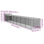 Petshop - Accesorii petshop - Culcusuri si custi - Custi interior si exterior - Cusca caine cu tarc antracit 110x813x110 cm otel galvanizat - Infinity.ro