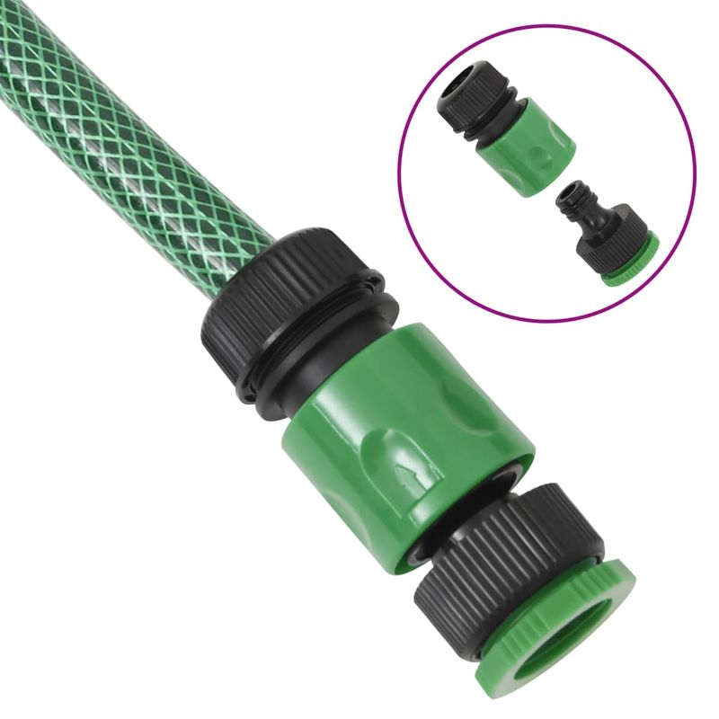 Casa si Gradina - Gradinarit si plante - Instalatii si accesorii pentru irigatii - Furtunuri de gradina si accesorii - Furtun de gradina cu set de racorduri, verde, 0,9", 10 m, PVC - Infinity.ro