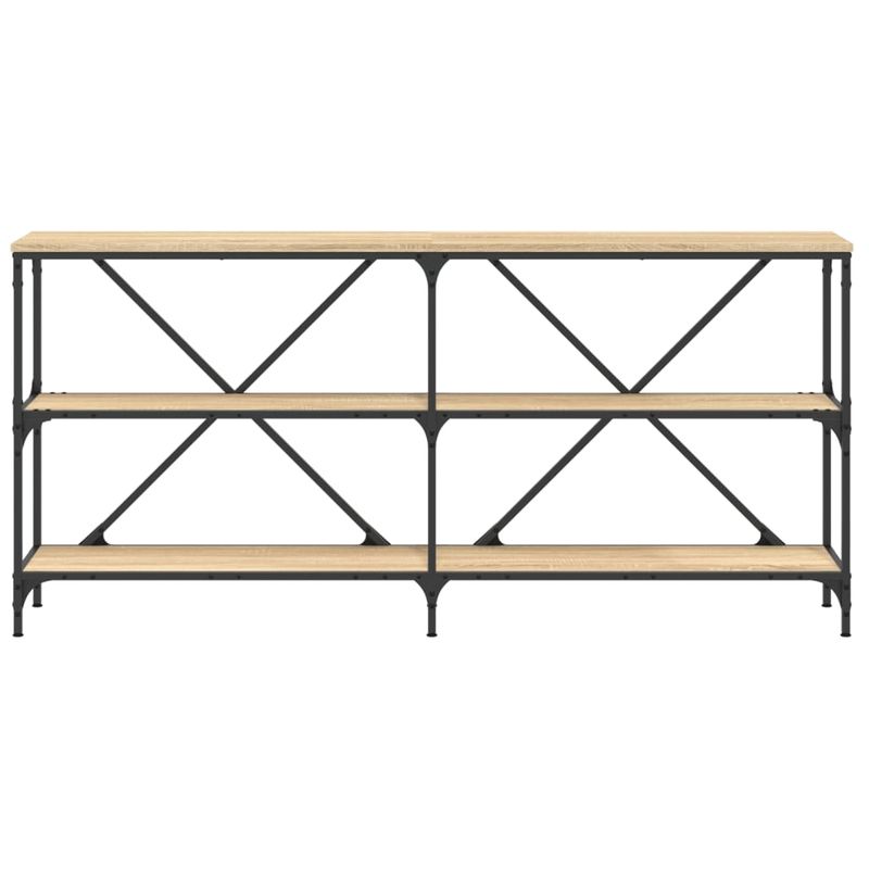 Casa si Gradina - Mobilier - Comode si corpuri - Console - Masa consola stejar sonoma 160x30x75 cm lemn prelucrat si fier - Infinity.ro