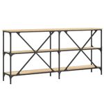 Casa si Gradina - Mobilier - Comode si corpuri - Console - Masa consola stejar sonoma 160x30x75 cm lemn prelucrat si fier - Infinity.ro