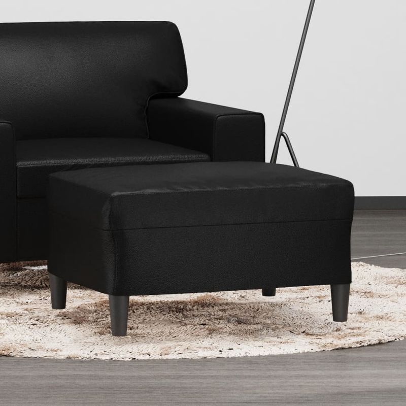 Casa si Gradina - Mobilier - Scaune si fotolii - Tabureti - Taburet, negru, 70x55x41 cm, piele ecologica - Infinity.ro