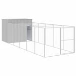 Petshop - Accesorii petshop - Culcusuri si custi - Custi interior si exterior - Cusca de caine & tarc gri deschis 214x661x181cm otel galvanizat - Infinity.ro