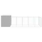 Petshop - Accesorii petshop - Culcusuri si custi - Custi interior si exterior - Cusca de caine & tarc gri deschis 214x661x181cm otel galvanizat - Infinity.ro