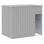 Petshop - Accesorii petshop - Culcusuri si custi - Custi interior si exterior - Cusca de caine & tarc gri deschis 214x661x181cm otel galvanizat - Infinity.ro