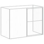 Petshop - Accesorii petshop - Culcusuri si custi - Custi interior si exterior - Cusca de caine & tarc gri deschis 214x661x181cm otel galvanizat - Infinity.ro