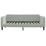 Casa si Gradina - Mobilier - Paturi si accesorii - Paturi - Cadru de pat, gri deschis, 100x200 cm, catifea - Infinity.ro