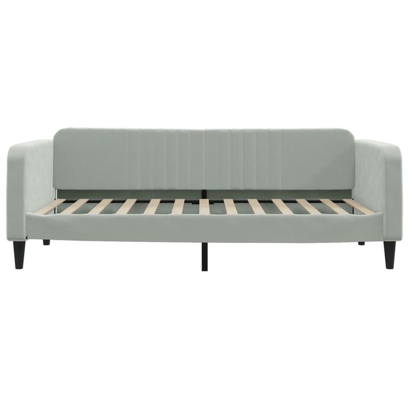Casa si Gradina - Mobilier - Paturi si accesorii - Paturi - Cadru de pat, gri deschis, 100x200 cm, catifea - Infinity.ro