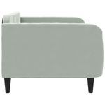 Casa si Gradina - Mobilier - Paturi si accesorii - Paturi - Cadru de pat, gri deschis, 100x200 cm, catifea - Infinity.ro
