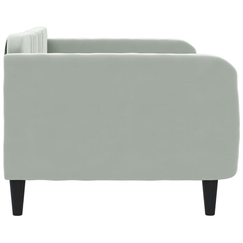 Casa si Gradina - Mobilier - Paturi si accesorii - Paturi - Cadru de pat, gri deschis, 100x200 cm, catifea - Infinity.ro