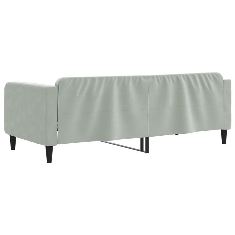 Casa si Gradina - Mobilier - Paturi si accesorii - Paturi - Cadru de pat, gri deschis, 100x200 cm, catifea - Infinity.ro