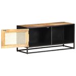 Casa si Gradina - Mobilier - Comode si corpuri - Comode - Comoda TV, 90x30x40 cm, lemn mango & trestie de zahar naturala - Infinity.ro