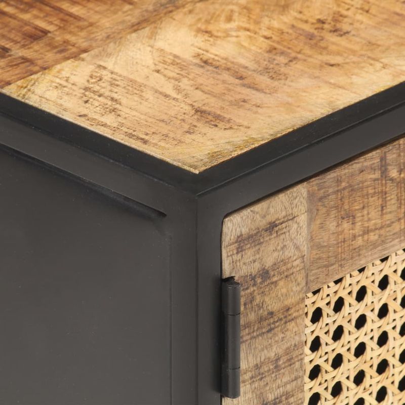 Casa si Gradina - Mobilier - Comode si corpuri - Comode - Comoda TV, 90x30x40 cm, lemn mango & trestie de zahar naturala - Infinity.ro