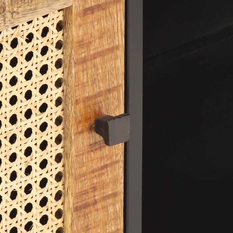 Casa si Gradina - Mobilier - Comode si corpuri - Comode - Comoda TV, 90x30x40 cm, lemn mango & trestie de zahar naturala - Infinity.ro