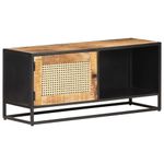 Casa si Gradina - Mobilier - Comode si corpuri - Comode - Comoda TV, 90x30x40 cm, lemn mango & trestie de zahar naturala - Infinity.ro