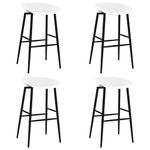 Casa si Gradina - Mobilier - Seturi de mobilier - Seturi bucatarie - Set mobilier de bar, 5 piese, negru si alb - Infinity.ro