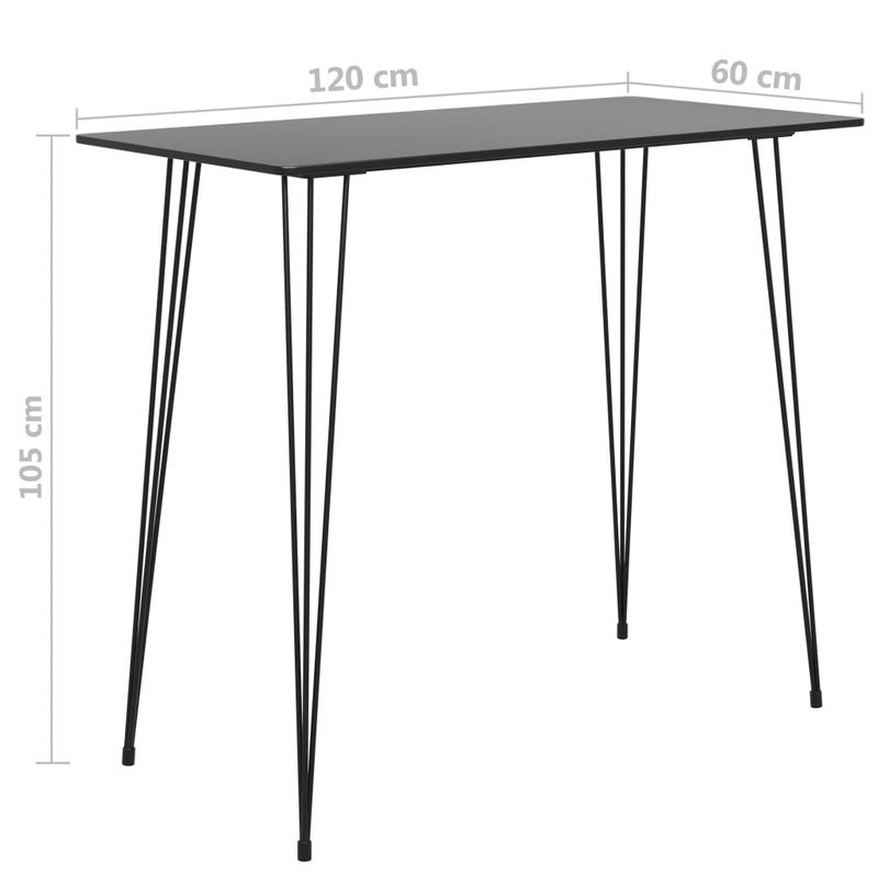 Casa si Gradina - Mobilier - Seturi de mobilier - Seturi bucatarie - Set mobilier de bar, 5 piese, negru si alb - Infinity.ro