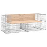 Casa si Gradina - Gradina si terasa - Mobilier exterior - Bancute de gradina - Banca de gradina, design gabion, 184x71x65,5 cm, lemn masiv pin - Infinity.ro