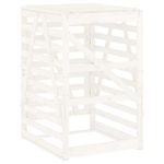 Casa si Gradina - Mobilier - Organizare si depozitare - Cosuri de gunoi - Depozitare cos de gunoi, alb, 84x90x128,5 cm, lemn masiv de pin - Infinity.ro