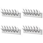 Casa si Gradina - Mobilier - Organizare si depozitare - Cuiere - Cuiere de haine, 4 buc., argintiu, aluminiu - Infinity.ro