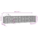 Petshop - Accesorii petshop - Culcusuri si custi - Custi interior si exterior - Padoc exterior cu acoperis argintiu 10x2x2,5 m otel galvanizat - Infinity.ro