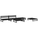 Casa si Gradina - Gradina si terasa - Mobilier exterior - Seturi mobila gradina - Set Set mobilier relaxare gradina 5 piese negru lemn masiv pin - Infinity.ro