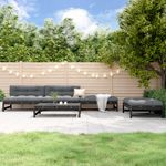 Casa si Gradina - Gradina si terasa - Mobilier exterior - Seturi mobila gradina - Set Set mobilier relaxare gradina 5 piese negru lemn masiv pin - Infinity.ro