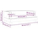 Casa si Gradina - Mobilier - Mobilier copii - Mobilier camera copiilor - Canapea pentru copii, negru, 80x45x30 cm, piele ecologica - Infinity.ro