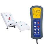 Casa si Gradina - Mobilier - Scaune si fotolii - Scaune - Sezlong de masaj cu perna, alb, piele artificiala - Infinity.ro