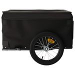 Sport si Outdoor - Ciclism - Accesorii pentru biciclete - Remorci biciclete - Remorca pentru biciclete, negru, 45 kg, fier, mărime 124x62.5x52 cm - Infinity.ro