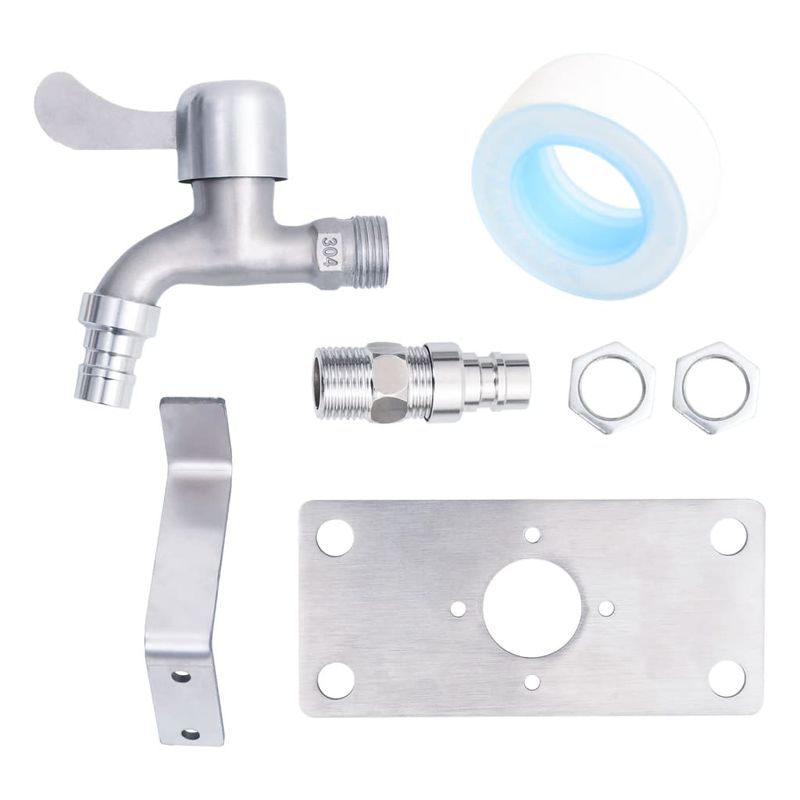 Casa si Gradina - Gradinarit si plante - Instalatii si accesorii pentru irigatii - Furtunuri de gradina si accesorii - Coloana de apa de gradina, 80 cm, otel inoxidabil, rotund - Infinity.ro