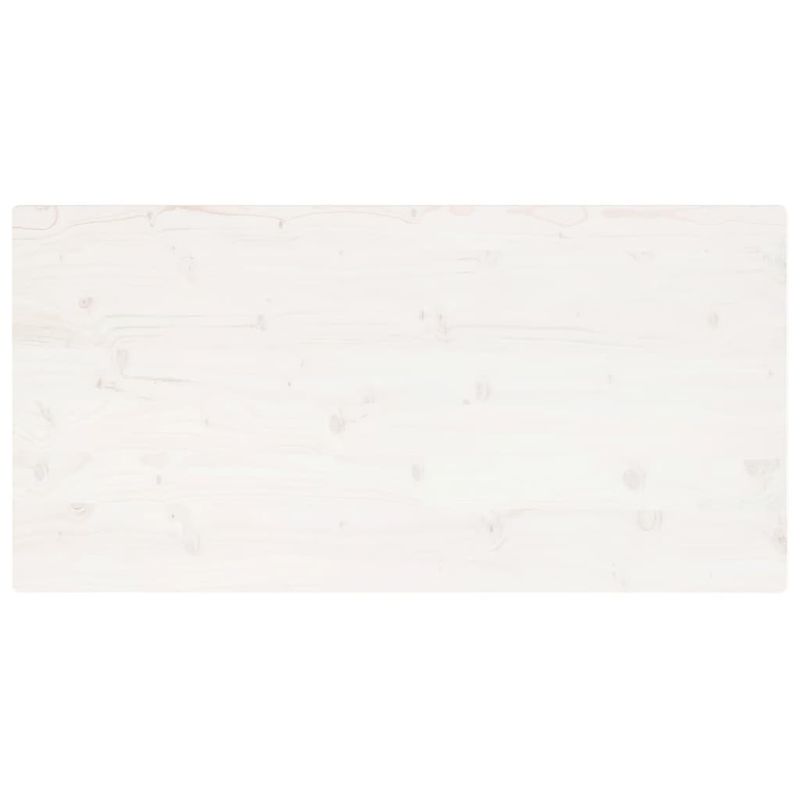 Casa si Gradina - Mobilier - Feronerie si accesorii mobila - Blat de masa alb 100x60x2,5 cm lemn masiv de pin dreptunghiular - Infinity.ro