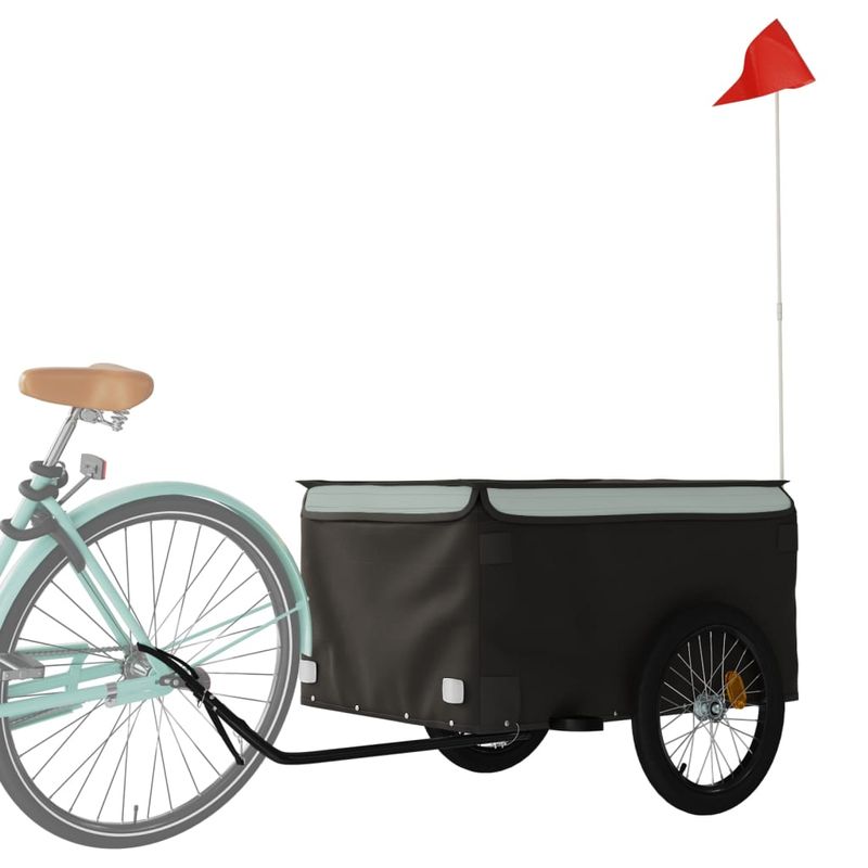 Sport si Outdoor - Ciclism - Accesorii pentru biciclete - Remorci biciclete - Remorca pentru biciclete, negru și gri, 45 kg, fier, mărime 134x69x59 cm - Infinity.ro