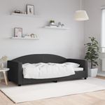 Casa si Gradina - Mobilier - Paturi si accesorii - Paturi - Cadru de pat, negru, 90x190 cm, material textil - Infinity.ro