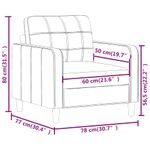 Casa si Gradina - Mobilier - Scaune si fotolii - Fotolii - Fotoliu canapea, gri inchis, 60 cm, material textil - Infinity.ro