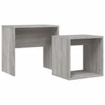 Casa si Gradina - Mobilier - Mese si birouri - Masute de cafea - Mese suprapuse de cafea, 2 buc, sonoma gri, lemn prelucrat - Infinity.ro