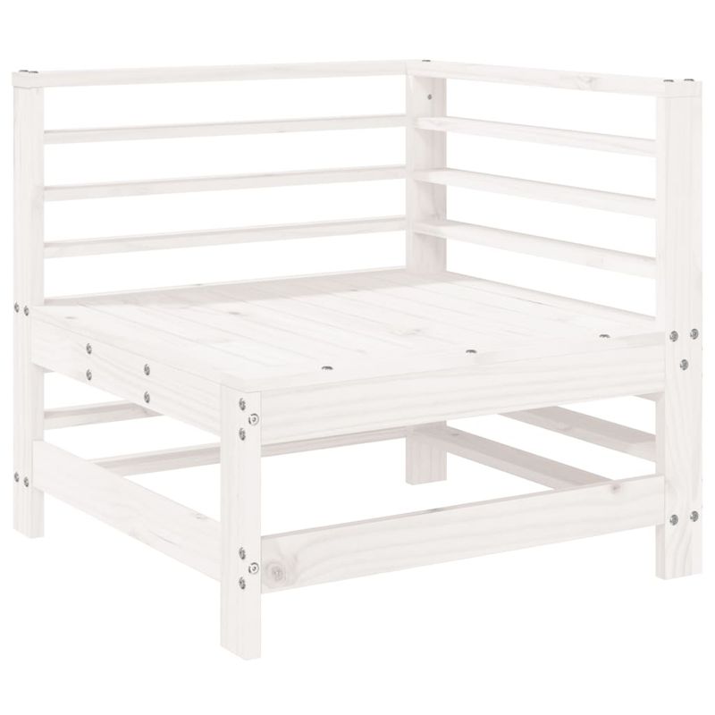 Casa si Gradina - Gradina si terasa - Mobilier exterior - Seturi mobila gradina - Set mobilier relaxare gradina, 8 piese, alb, lemn masiv de pin - Infinity.ro