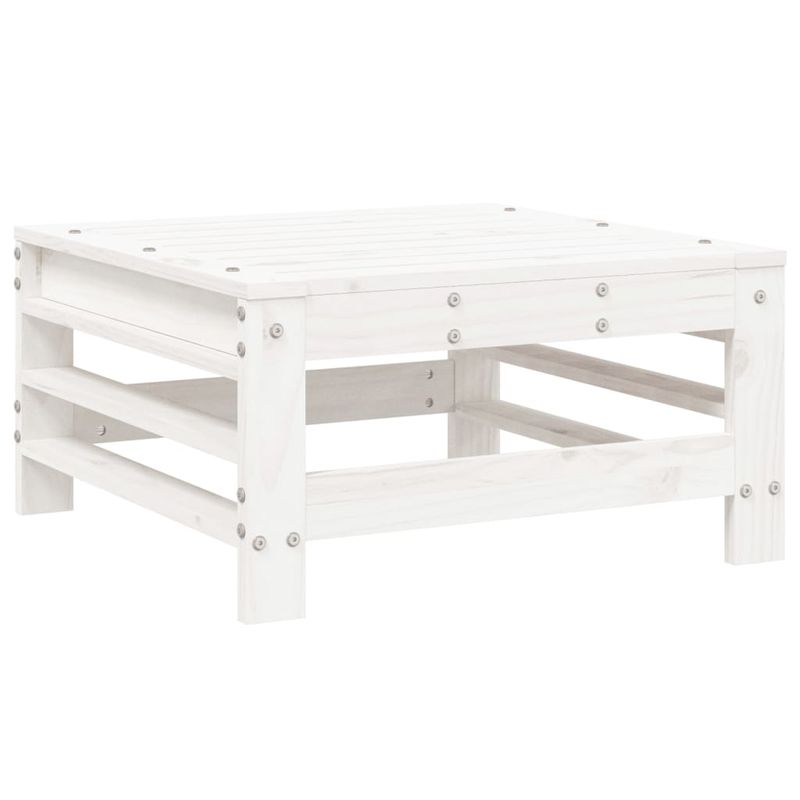 Casa si Gradina - Gradina si terasa - Mobilier exterior - Seturi mobila gradina - Set mobilier relaxare gradina, 8 piese, alb, lemn masiv de pin - Infinity.ro