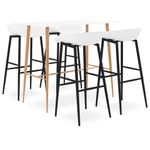 Casa si Gradina - Mobilier - Seturi de mobilier - Seturi bucatarie - Set mobilier de bar, 5 piese, alb - Infinity.ro
