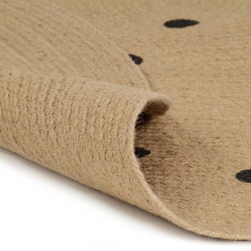 Casa si Gradina - Textile si covoare - Covoare - Covoare casa - Covor manual cu imprimeu buline, 120 cm, iuta - Infinity.ro