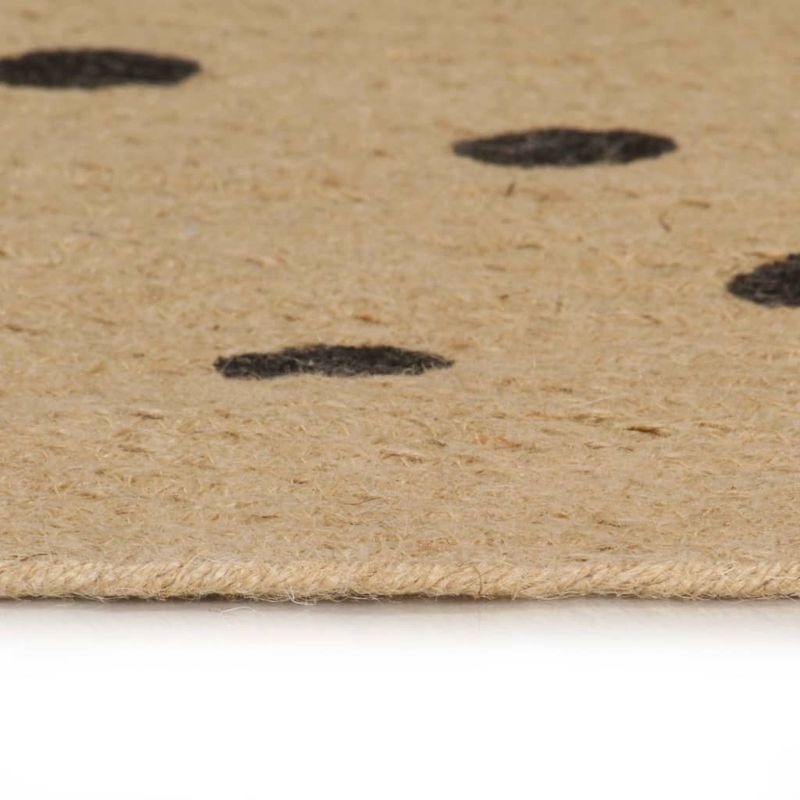 Casa si Gradina - Textile si covoare - Covoare - Covoare casa - Covor manual cu imprimeu buline, 120 cm, iuta - Infinity.ro