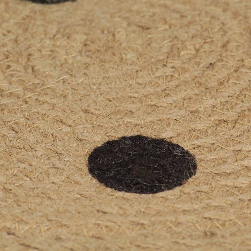 Casa si Gradina - Textile si covoare - Covoare - Covoare casa - Covor manual cu imprimeu buline, 120 cm, iuta - Infinity.ro