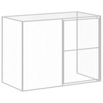 Petshop - Accesorii petshop - Culcusuri si custi - Custi interior si exterior - Cusca de caine cu tarc antracit 214x661x181 cm otel galvanizat - Infinity.ro