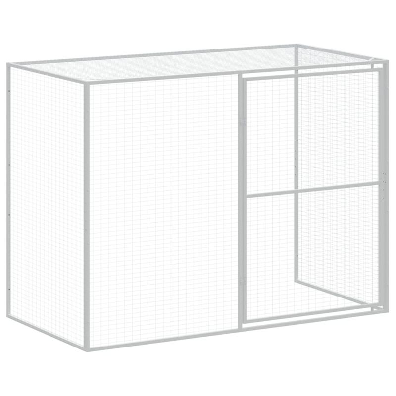 Petshop - Accesorii petshop - Culcusuri si custi - Custi interior si exterior - Cusca de caine cu tarc antracit 214x661x181 cm otel galvanizat - Infinity.ro
