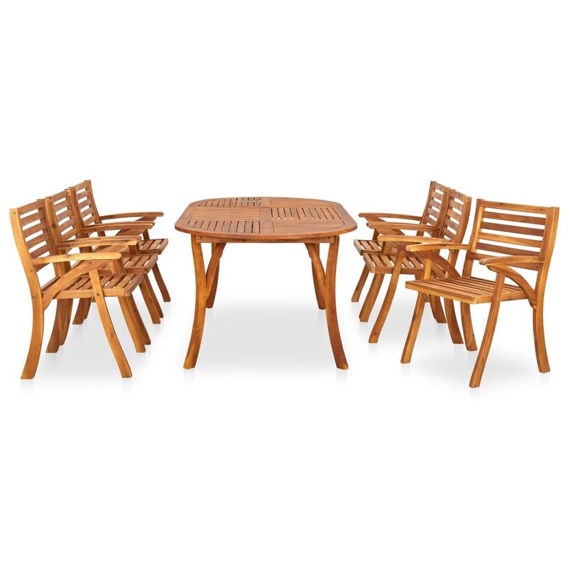Casa si Gradina - Gradina si terasa - Mobilier exterior - Seturi mobila gradina - Set mobilier de gradina, 7 piese, lemn masiv de acacia - Infinity.ro
