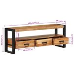 Casa si Gradina - Mobilier - Comode si corpuri - Comode - Comoda TV, 120x30x45 cm, lemn masiv de acacia - Infinity.ro