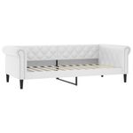 Casa si Gradina - Mobilier - Paturi si accesorii - Paturi - Pat de zi, alb, 100x200 cm, piele ecologica - Infinity.ro